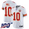 Nike Chiefs #10 Tyreek Hill White Men's Stitched NFL 100th Season Vapor Limited Jersey  - Custom Name