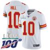 Nike Chiefs #10 Tyreek Hill White Super Bowl LIV 2020 Men's Stitched NFL 100th Season Vapor Untouchable Limited Jersey  - Custom Name