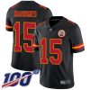 Nike Chiefs #15 Patrick Mahomes Black Men's Stitched NFL Limited Rush 100th Season Jersey - Custom Name