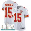 Nike Chiefs #15 Patrick Mahomes White Super Bowl LIV 2020 Men's Stitched NFL Vapor Untouchable Limited Jersey  - Custom Name
