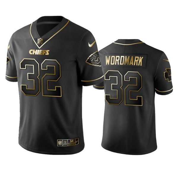 Nike Chiefs #32 Tyrann Mathieu Black Golden Limited Edition Stitched NFL Jersey  - Custom Name