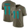 Nike Dolphins #11 DeVante Parker Olive Men's Stitched NFL Limited 2017 Salute to Service Jersey - Custom Name