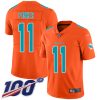 Nike Dolphins #11 DeVante Parker Orange Men's Stitched NFL Limited Inverted Legend 100th Season Jersey  - Custom Name