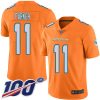 Nike Dolphins #11 DeVante Parker Orange Men's Stitched NFL Limited Rush 100th Season Jersey - Custom Name