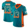 Nike Dolphins #13 Dan Marino Aqua Green Team Color Men's Stitched NFL Limited Rush Drift Fashion Jersey  - Custom Name