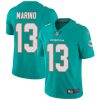 Nike Dolphins #13 Dan Marino Aqua Green Team Color Men's Stitched NFL Vapor Untouchable Limited Jersey  - Custom Name