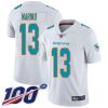 Nike Dolphins #13 Dan Marino White Men's Stitched NFL 100th Season Vapor Limited Jersey  - Custom Name