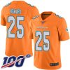 Nike Dolphins #25 Xavien Howard Orange Men's Stitched NFL Limited Rush 100th Season Jersey  - Custom Name