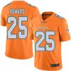 Nike Dolphins #25 Xavien Howard Orange Men's Stitched NFL Limited Rush Jersey  - Custom Name
