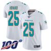 Nike Dolphins #25 Xavien Howard White Men's Stitched NFL 100th Season Vapor Limited Jersey  - Custom Name