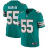 Nike Dolphins #55 Jerome Baker Aqua Green Alternate Men's Stitched NFL Vapor Untouchable Limited Jersey - Custom Name