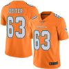 Nike Dolphins #63 Michael Deiter Orange Men's Stitched NFL Limited Rush Jersey  - Custom Name