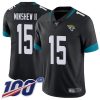 Nike Jaguars #15 Gardner Minshew II Black Team Color Men's Stitched NFL 100th Season Vapor Limited Jersey - Custom Name