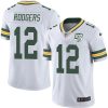 Nike Packers #12 Aaron Rodgers White Men's 100th Season Stitched NFL Vapor Untouchable Limited Jersey - Custom Name