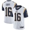 Nike Rams #16 Jared Goff White Men's Stitched NFL Vapor Untouchable Limited Jersey - Custom Name