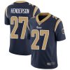 Nike Rams #27 Darrell Henderson Navy Blue Team Color Men's Stitched NFL Vapor Untouchable Limited Jersey - Custom Name