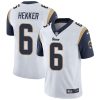 Nike Rams #6 Johnny Hekker White Men's Stitched NFL Vapor Untouchable Limited Jersey - Custom Name