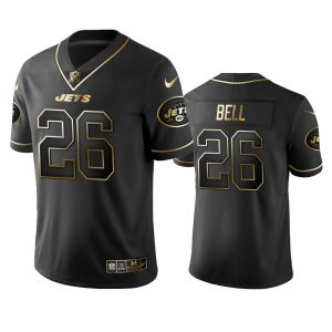 Jets #26 Le'veon Bell Men's Stitched NFL Vapor Untouchable Limited Black Golden Jersey - Custom Name