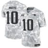 Men's New England Patriots #10 Drake Maye 2024 F.U.S.E Arctic Camo Salute to Service Limited Stitched Jersey - Custom Name
