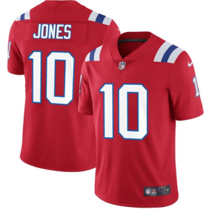Men's New England Patriots #10 Mac Jones 2021 Red Vapor Untouchable Limited Stitched NFL Jersey - Custom Name