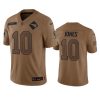 Men's New England Patriots #10 Mac Jones 2023 Brown Salute To Service Limited Stitched Football Jersey - Custom Name