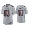 Men's New England Patriots #10 Mac Jones Grey Atmosphere Fashion Stitched Game Jersey - Custom Name