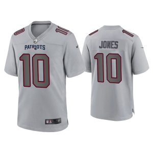 Men's New England Patriots #10 Mac Jones Grey Atmosphere Fashion Stitched Game Jersey - Custom Name