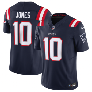 Men's New England Patriots #10 Mac Jones Navy 2023 F.U.S.E. Vapor Limited Stitched Football Jersey - Custom Name