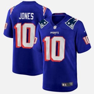 Men's New England Patriots #10 Mac Jones Royal Stitched Jersey - Custom Name