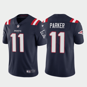 Men's New England Patriots #11 DeVante Parker Navy Vapor Untouchable Limited Stitched Jersey - Custom Name