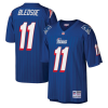 Men's New England Patriots #11 Drew Bledsoe Royal Stitched Jersey - Custom Name