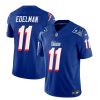 Men's New England Patriots #11 Julian Edelman Blue 2023 F.U.S.E. Throwback Limited Stitched Football Jersey - Custom Name