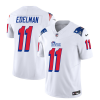 Men's New England Patriots #11 Julian Edelman White 2023 F.U.S.E. Throwback Limited Stitched Football Jersey - Custom Name