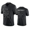 Men's New England Patriots #14 Ty Montgomery Black Reflective Limited Stitched Football Jersey - Custom Name