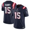 Men's New England Patriots #15 Ezekiel Elliott Navy 2023 F.U.S.E. Vapor Limited Stitched Football Jersey - Custom Name