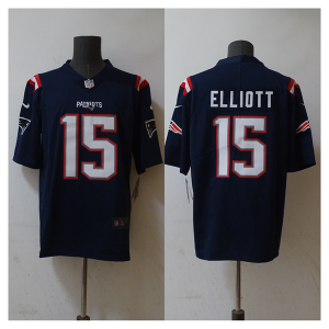 Men's New England Patriots #15 Ezekiel Elliott Navy Vapor Untouchable Stitched Football Jersey - Custom Name