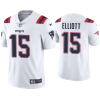 Men's New England Patriots #15 Ezekiel Elliott White Vapor Untouchable Stitched Football Jersey - Custom Name