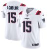Men's New England Patriots #15 Nelson Agholor 2021 White Vapor Untouchable Limited Stitched NFL Jersey - Custom Name