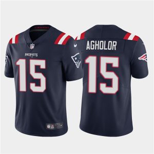 Men's New England Patriots #15 Nelson Agholor Navy Vapor Untouchable Limited Stitched Jersey - Custom Name