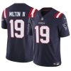 Men's New England Patriots #19 Joe Milton III Navy 2024 F.U.S.E. Vapor Limited Stitched Football Jersey - Custom Name