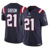 Men's New England Patriots #21 Antonio Gibson Navy 2023 F.U.S.E. Vapor Limited Stitched Football Jersey - Custom Name