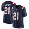 Men's New England Patriots #21 Antonio Gibsonz Navy Vapor Limited Stitched Football Jersey - Custom Name