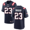 Men's New England Patriots #23 Kyle Dugger Navy Stitched Game Jersey - Custom Name