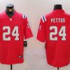 Men's New England Patriots #24 Dell Pettus Red Vapor Limited Stitched Football Jersey - Custom Name