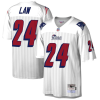 Men's New England Patriots #24 Ty Law 1995 White Mitchell & Ness Legacy Jersey - Custom Name