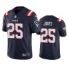Men's New England Patriots #25 Marcus Jones Navy Vapor Untouchable Limited Stitched Jersey - Custom Name
