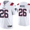 Men's New England Patriots #26 Sony Michel 2020 White Vapor Untouchable Limited Stitched NFL Jersey - Custom Name