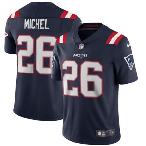 Men's New England Patriots #26 Sony Michel Navy 2020 Vapor Untouchable Limited Stitched NFL Jersey - Custom Name