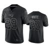Men's New England Patriots #28 James White Black Reflective Limited Stitched Football Jersey - Custom Name