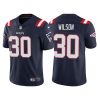 Men's New England Patriots #30 Mack Wilson Navy Vapor Untouchable Limited Stitched Jersey- Custom Name
